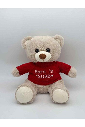 TUDIMAR Teddy bear with embroidered red plover,,Born in 2025,,