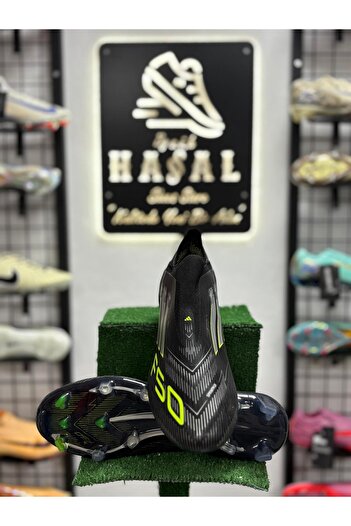 Store HASSAL SİYAH YEŞİL BAĞCIKSIZ FUTBOL AYAKKABISI