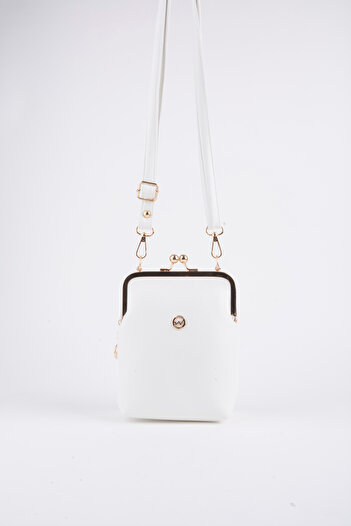 Vivaq Women's Mirket White 3-Eye Scholarship Lined Zipper Closure Handbag and Shoulder Bag
