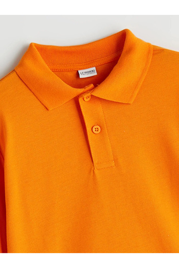 LC Waikiki Lcw Kids Orange Polo Neck Boy's T-Shirt