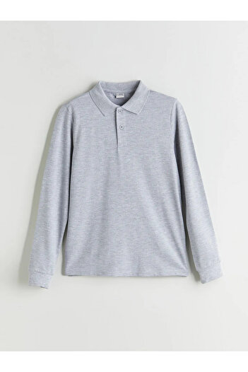 LC Waikiki Lcw Kids Gray Polo Collar Boy's T-Shirt