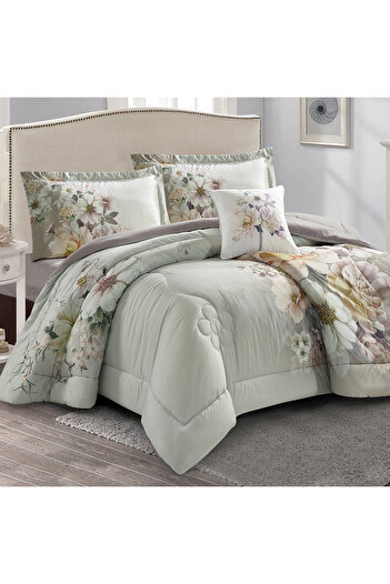 Donetella 4-Piece Digital Print Comforter Set – King Size 250x230 cm, Soft Microfiber Bedding Set.
