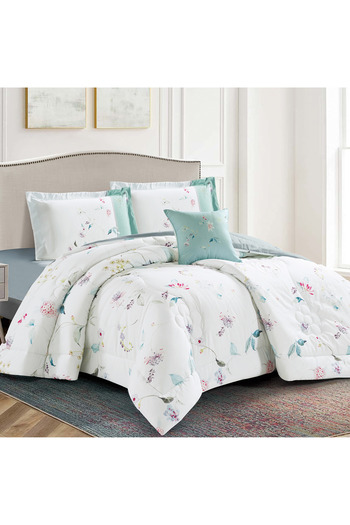 Donetella 4-Piece Digital Print Comforter Set – King Size 250x230 cm, Soft Microfiber Bedding Set.