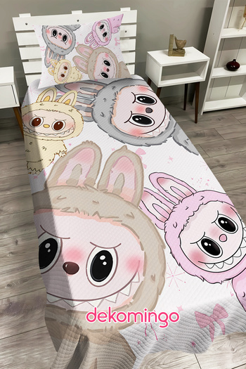 dekomingo White Pumpkin Quartet Patterned Children's Room Porket Set