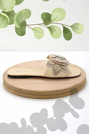 Bambi Matte Beige Women's Slippers K04511030138