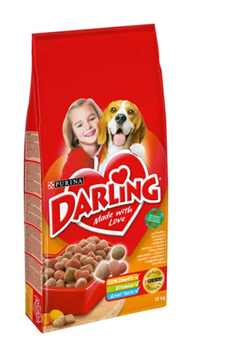 Darling Hrana uscata pentru caini adulti cu vita si legume, 15 Kg