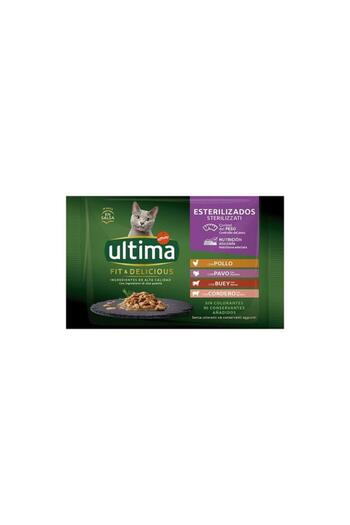 ULTIMA Wet food for sterilized cats, meat mix, 4pcs x 85g
