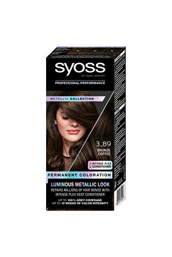 Syoss Permanent hair dye? Baseline Metallic Collection, 3-89 Copper Coffee, 115 ml