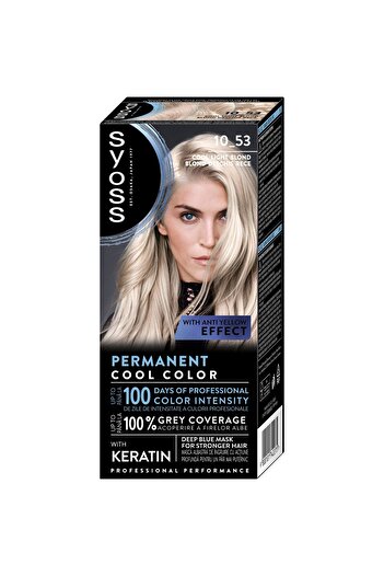 Syoss Color Baseline Permanent Hair Dye 10-53 Cool Light Blonde, 115 ml