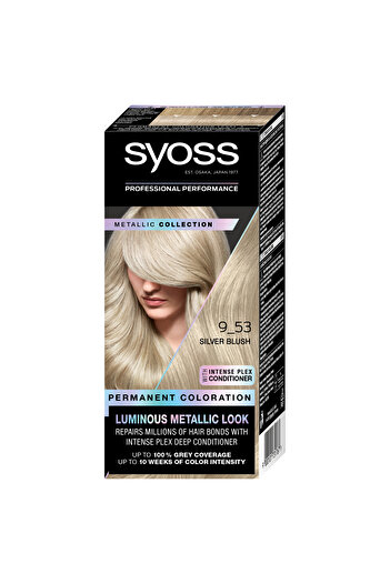 Syoss Baseline Metallic Collection Permanent Hair Dye, 9-53 Bright Silver, 115 ml