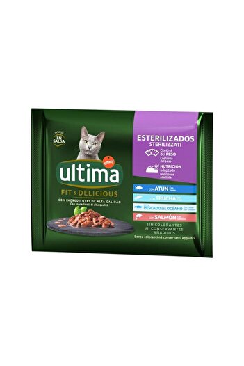 ULTIMA Wet food for sterilized cats 4pcs x 85g