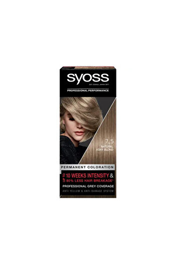 Syoss Permanent Hair Dye Cool and Ash Blonde 7-5 Ash Blonde, 115 ml