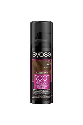 Syoss Spray colorant pentru radacina Root Retoucher Dark Brown, 120 ml