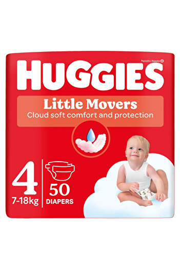 Huggies Ultra Comfort Diapers, No. 4, 7-18kg, 50 pcs