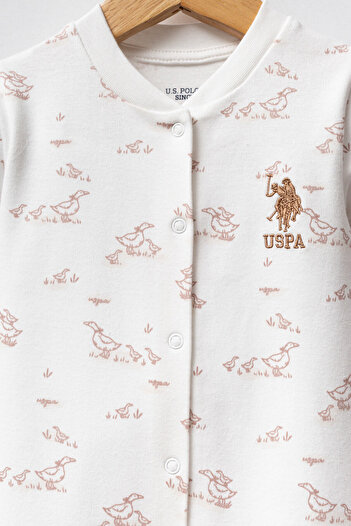 U.S. Polo Assn. U.S. Polo Assn Baby Girl White Jumpsuit