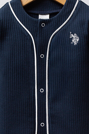 U.S. Polo Assn. U.S. Polo Assn Baby Boy Navy Blue Jumpsuit