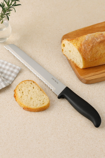 EPİNOX EYÜPOĞLU 25 cm Toothed Bread Knife – Stainless Steel, Ergonomic Handle, Professional Use, Long Lasting