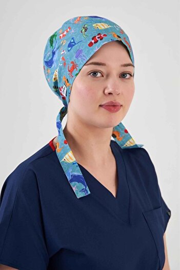 Owlet Medikal Ocean Turquoise Surgical Hijab Bonnet