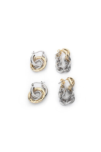 Twist İÇ İÇE GEÇMİŞ KÜPE SETİ