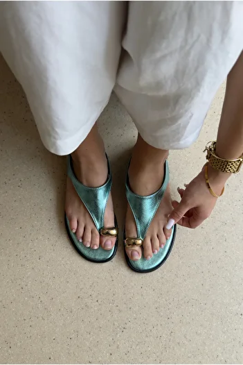 Mupa Shoes Women's Sandals Green Patent Leather