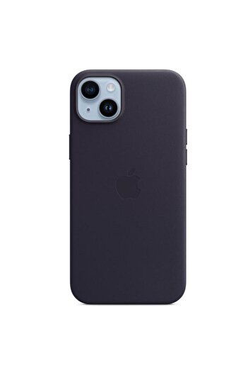 Apple Husă spate din piele pentru iPhone 14 Plus, MagSafe (albastru închis)