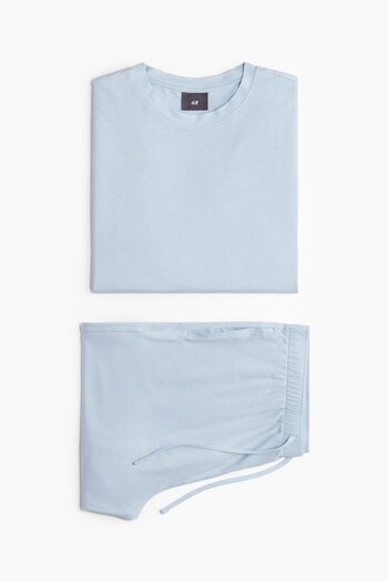 H&M Tişört ve Şortlu Jarse Pijama Takımı