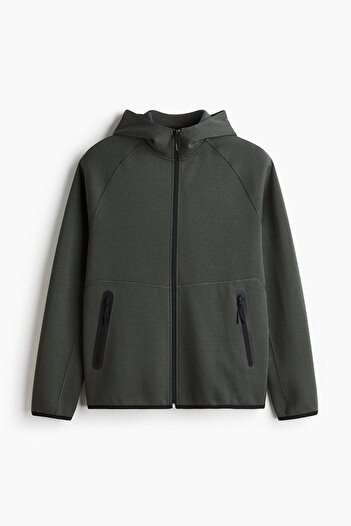 H&M Kapüşonlu ve Fermuarlı Spor Üstü DryMove™