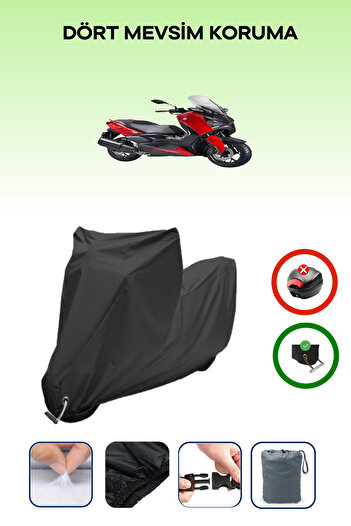 Breen Black Lock Compatible Yamaha X-Max 250 Abs Motorcycle Tarpaulin