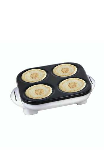 HOME MASTER HM-140 4-Eye Waffle Maker, White