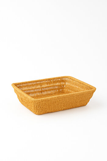 Fhilli Rectangular Woven Wicker Bread & Serving Basket 28 cm