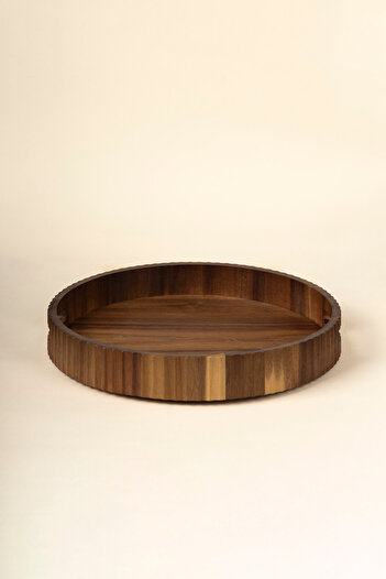 FH finehome Volleyball Acacia Round Tray 35cm