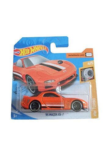 HOT WHEELS Masinuta Metalica Hot Wheels '95 Mazda RX-7, Colectia HW Turbo 2020, Portocaliu, 1:64