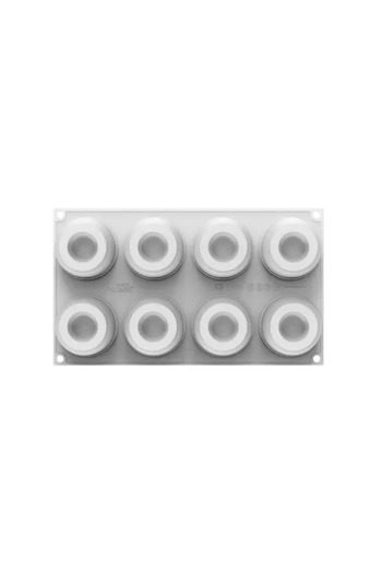 silikomart Silicone mold for single-serving cakes, Secret 110, 8 cavities, Ø 62 × 49mm, 110 ml