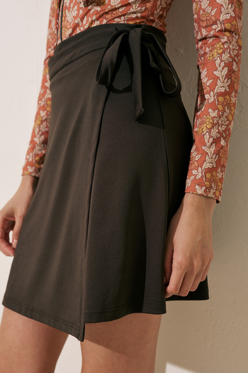 Manuka Anvelope Covered Mayo Skirt Brown