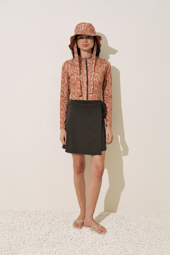 Manuka Anvelope Covered Mayo Skirt Brown