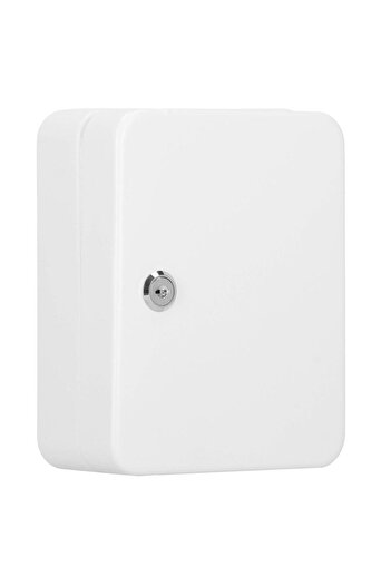 SERSIMO Steel metal box for 20 keys, equipped, 20x16x7.5cm, white