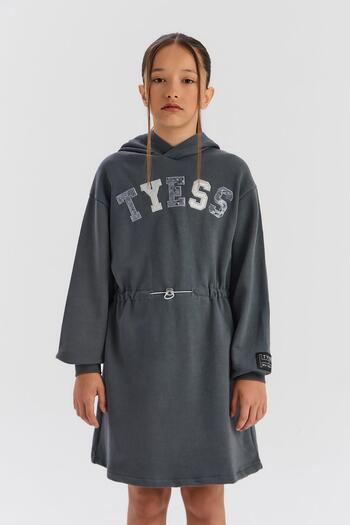 Tyess BG Store Κοριτσίστικο Φόρεμα Ανθρακί