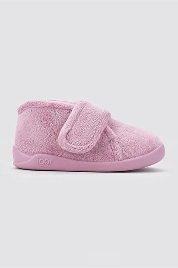 IGOR Girl's Homie Plush Velcro Home Boots - Pink