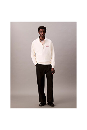 Calvin Klein Ck Lv04rc227g Premıum Terry Chaın Stıtch Qtr Z Erkek Sweatshirt