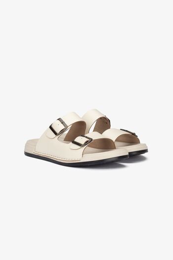 Barmea Luxury Vegetal Leather Men's Slippers - 1002 Bone Kk510