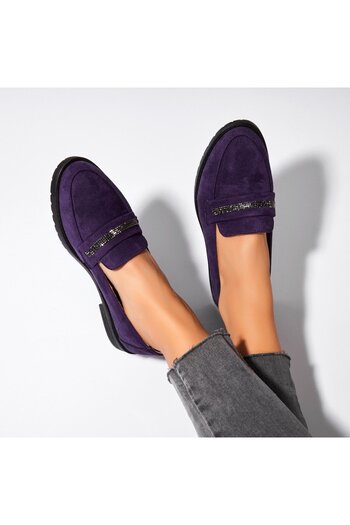 Joana Women's casual shoes in purple suede Jessly