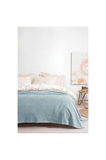 NO BRAND Yatas Blanket, For One Person, Blue, 140x190 cm