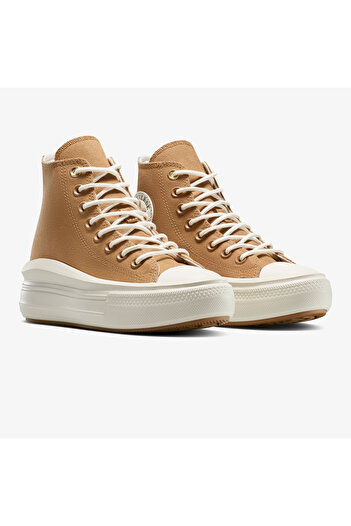 Converse Γυναικεία καφέ αθλητικά παπούτσια Chuck Taylor All Star Move Platform
