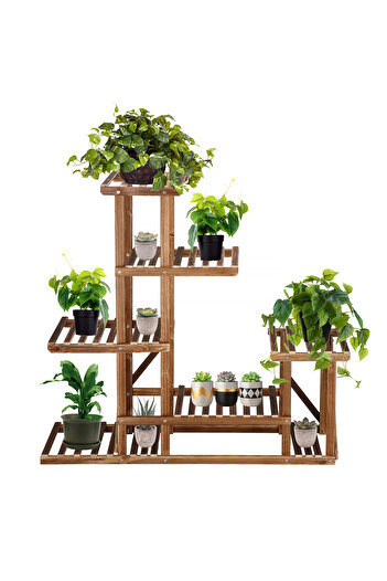 SERSIMO Stand de flori din lemn cu 6 etajere suport GA176, 95cm