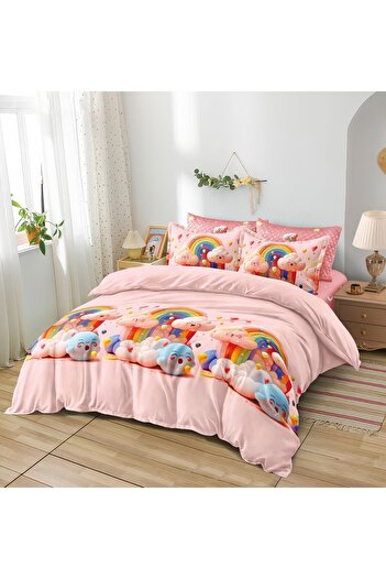 CHIRASO CHIRASO Bedding, ANIMATED FINE, ELASTIC Sheet 180x200+25cm, Duvet Cover 200x230cm, 4 Pillowcases