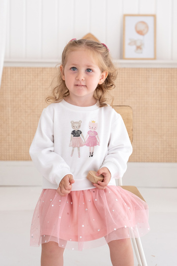 Lilabio Girl's Sweatshirt Tutu Skirt Dress Kitten