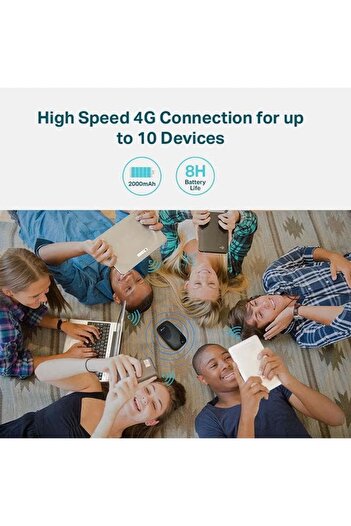 TP-LINK نقطة اتصال واي فاي متنقلة M7200 بتقنية 4G LTE - 150 ميجابت في الثانية، توصيل وتشغيل (أسود)