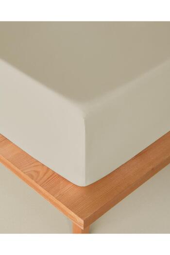 English Home Novella Premium Soft Cotton Double Fitted Sheet 160X200 cm Cream (4.08.2025)