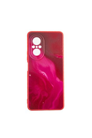 OEM Soft Waves Collection Back Cover Compatible with Huawei Nova 9 Se - Red
