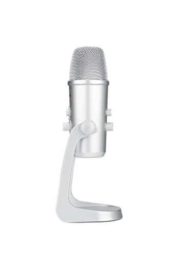 BOYA Microphone BY-PM700SP, 24Bit 48kHz, Triple-Capsule Design, USB-C and Lightning, Silver